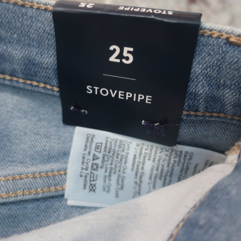 NWT Womens J.Crew Blue (Item-144) Stovepipe Denim Jeans 25 - Picture 12 of 14